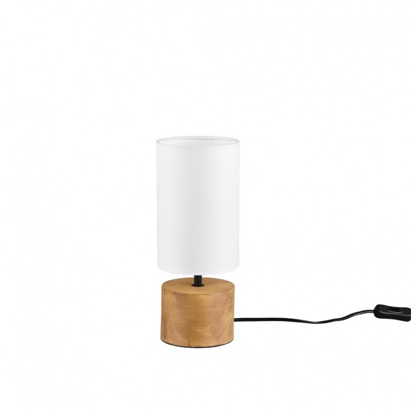 - Woody - Natural Wood Table Lamp with White Shade Trio-R50171930 - Woody - Natural Wood Table Lamp with White Shade