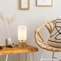 Woody - Natural Wood Table Lamp with White Shade Woody - Natural Wood Table Lamp with White Shade