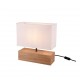 - Woody - Natural Wood Table Lamp with White Shade Trio-R50181030 - Woody - Natural Wood Table Lamp with White Shade