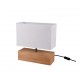 - Woody - Natural Wood Table Lamp with White Shade Trio-R50181030 - Woody - Natural Wood Table Lamp with White Shade