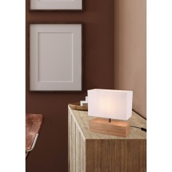 Woody - Natural Wood Table Lamp with White Shade Woody - Natural Wood Table Lamp with White Shade