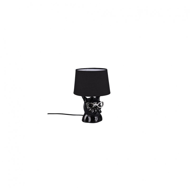 - Dosy - Black Ceramic Table Lamp with Black Shade Trio-R50231002 - Dosy - Black Ceramic Table Lamp with Black Shade