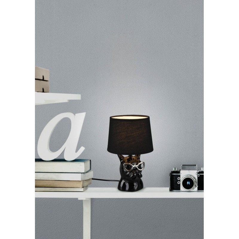 - Dosy - Black Ceramic Table Lamp with Black Shade Trio-R50231002 - Dosy - Black Ceramic Table Lamp with Black Shade