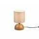 - Luci - Wooden Ceramic Table Lamp with Fawn Shade Trio-R50351035 - Luci - Wooden Ceramic Table Lamp with Fawn Shade