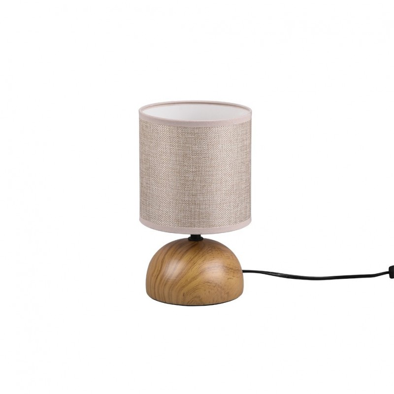 - Luci - Wooden Ceramic Table Lamp with Fawn Shade Trio-R50351035 - Luci - Wooden Ceramic Table Lamp with Fawn Shade