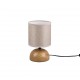 - Luci - Wooden Ceramic Table Lamp with Fawn Shade Trio-R50351035 - Luci - Wooden Ceramic Table Lamp with Fawn Shade
