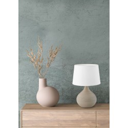 Martin - Cappucino Ceramic Table Lamp with White Shade Martin - Cappucino Ceramic Table Lamp with White Shade