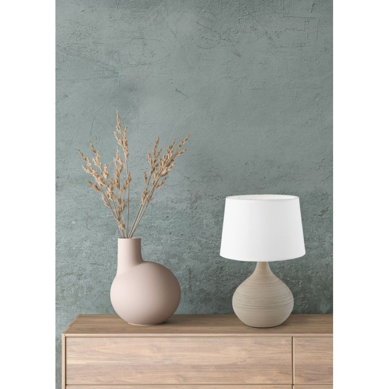 - Martin - Cappucino Ceramic Table Lamp with White Shade Trio-R50371025 - Martin - Cappucino Ceramic Table Lamp with White Shade