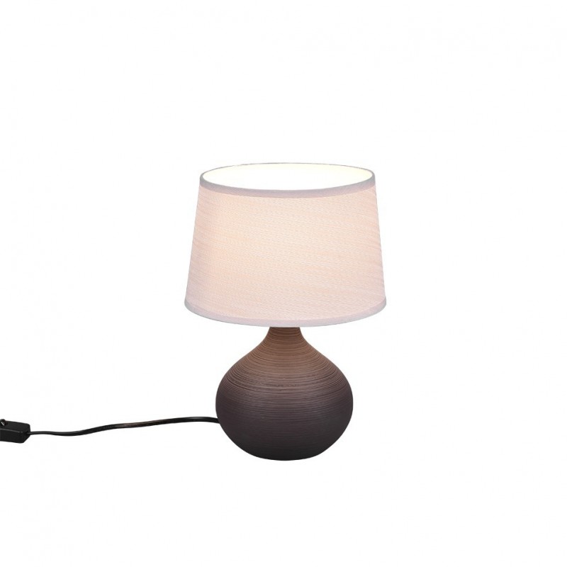- Martin - Brown Ceramic Table Lamp with Cappucino Shade Trio-R50371026 - Martin - Brown Ceramic Table Lamp with Cappucino Shade
