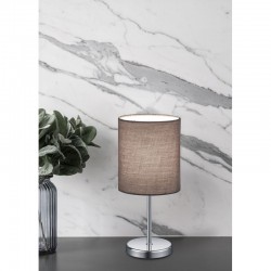 Jerry - Chrome Table Lamp with Grey Shade Jerry - Chrome Table Lamp with Grey Shade