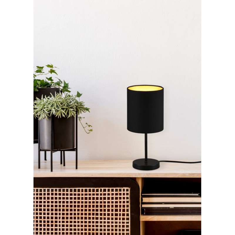 - Jerry - Black Table Lamp with Black & Gold Shade Trio-R50491080 - Jerry - Black Table Lamp with Black & Gold Shade