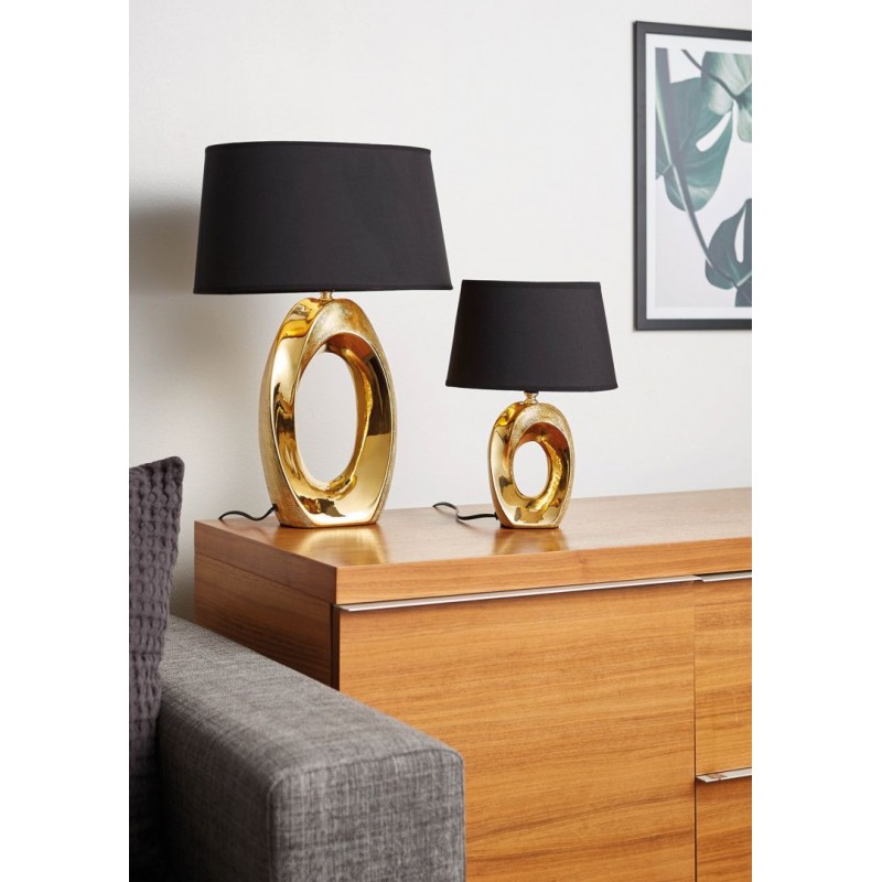 - Taba - Gold Table Lamp with Black & Gold Shade Trio-R50511079 - Taba - Gold Table Lamp with Black & Gold Shade