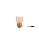 - Luxor - Wooden Ceramic Table Lamp with Fawn Shade Trio-R50621035 - Luxor - Wooden Ceramic Table Lamp with Fawn Shade