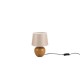 - Luxor - Wooden Ceramic Table Lamp with Fawn Shade Trio-R50621035 - Luxor - Wooden Ceramic Table Lamp with Fawn Shade