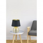 Luxor - Gold Table Lamp with Black & Gold Shade Luxor - Gold Table Lamp with Black & Gold Shade
