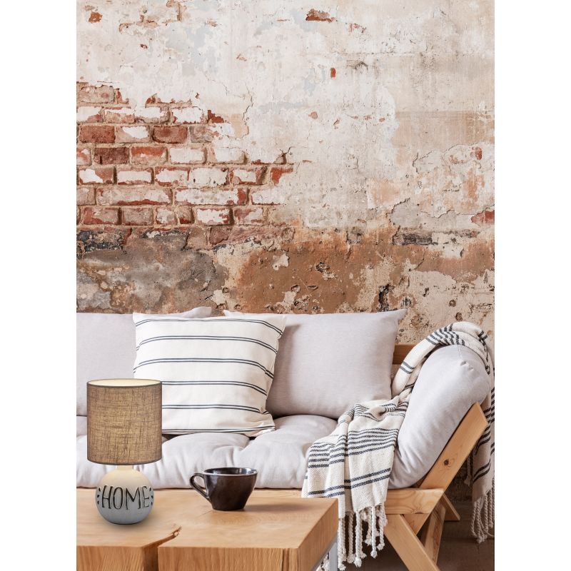 - Esna - Grey Ceramic Table Lamp with Cappucino Shade Trio-R50651025 - Esna - Grey Ceramic Table Lamp with Cappucino Shade