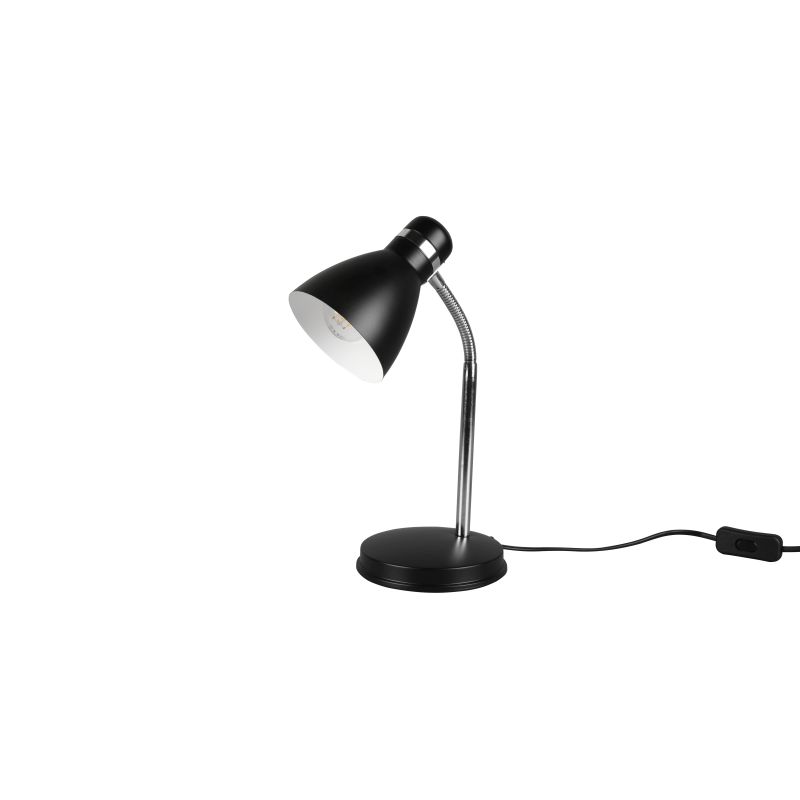 Table & Floor Lamp - Harvey - Matt Black & Chrome Desk Lamp Trio-R50731032 - Harvey - Matt Black & Chrome Desk Lamp