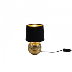 Sophia - Gold Ceramic Table Lamp with Black Velvet Shade Sophia - Gold Ceramic Table Lamp with Black Velvet Shade