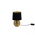Sophia - Gold Ceramic Table Lamp with Black Velvet Shade Sophia - Gold Ceramic Table Lamp with Black Velvet Shade