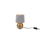 - Sophia - Gold Ceramic Table Lamp with Grey Velvet Shade Trio-R50821011 - Sophia - Gold Ceramic Table Lamp with Grey Velvet Shade