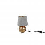 Sophia - Gold Ceramic Table Lamp with Grey Velvet Shade Sophia - Gold Ceramic Table Lamp with Grey Velvet Shade