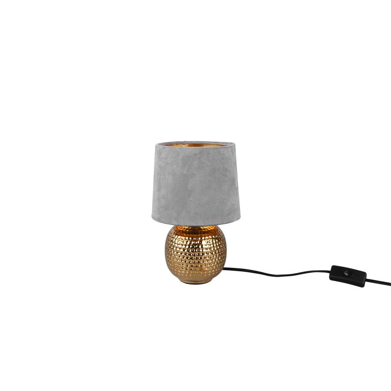 - Sophia - Gold Ceramic Table Lamp with Grey Velvet Shade Trio-R50821011 - Sophia - Gold Ceramic Table Lamp with Grey Velvet Shade