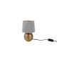 - Sophia - Gold Ceramic Table Lamp with Grey Velvet Shade Trio-R50821011 - Sophia - Gold Ceramic Table Lamp with Grey Velvet Shade