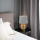 - Sophia - Gold Ceramic Table Lamp with Grey Velvet Shade Trio-R50821011 - Sophia - Gold Ceramic Table Lamp with Grey Velvet Shade