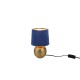 - Sophia - Gold Ceramic Table Lamp with Blue Velvet Shade Trio-R50821012 - Sophia - Gold Ceramic Table Lamp with Blue Velvet Shade