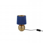 Sophia - Gold Ceramic Table Lamp with Blue Velvet Shade Sophia - Gold Ceramic Table Lamp with Blue Velvet Shade