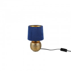 Sophia - Gold Ceramic Table Lamp with Blue Velvet Shade Sophia - Gold Ceramic Table Lamp with Blue Velvet Shade