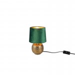 Sophia - Gold Ceramic Table Lamp with Green Velvet Shade Sophia - Gold Ceramic Table Lamp with Green Velvet Shade