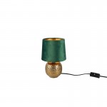 Sophia - Gold Ceramic Table Lamp with Green Velvet Shade Sophia - Gold Ceramic Table Lamp with Green Velvet Shade