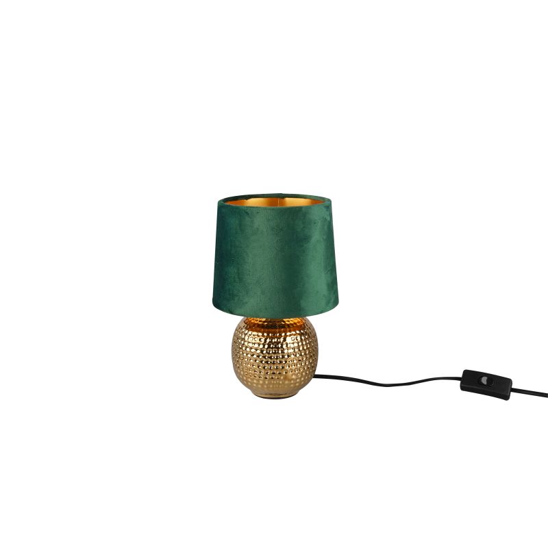Trio-R50821015 - Sophia - Gold Ceramic Table Lamp with Green Velvet Shade