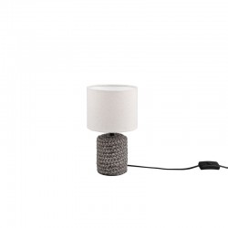 Mala - Brown Ceramic Table Lamp with Fawn Shade Mala - Brown Ceramic Table Lamp with Fawn Shade