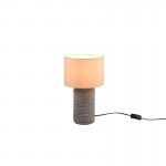 Mala - Brown Ceramic Table Lamp with Fawn Shade Mala - Brown Ceramic Table Lamp with Fawn Shade