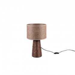 Straw - Rattan 2 Light Table Lamp with Brown Rattan Shade Straw - Rattan 2 Light Table Lamp with Brown Rattan Shade