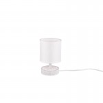Marie - Vintage White Ceramic Table Lamp with White Shade Marie - Vintage White Ceramic Table Lamp with White Shade