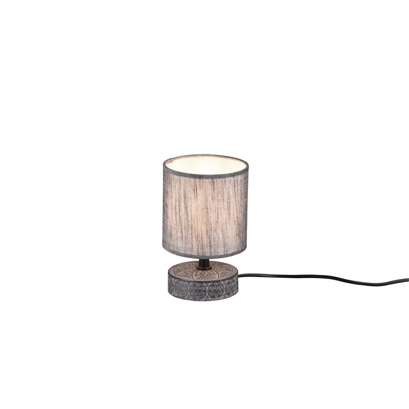 Trio-R50980111 - Marie - Vintage Grey Ceramic Table Lamp with Grey Shade