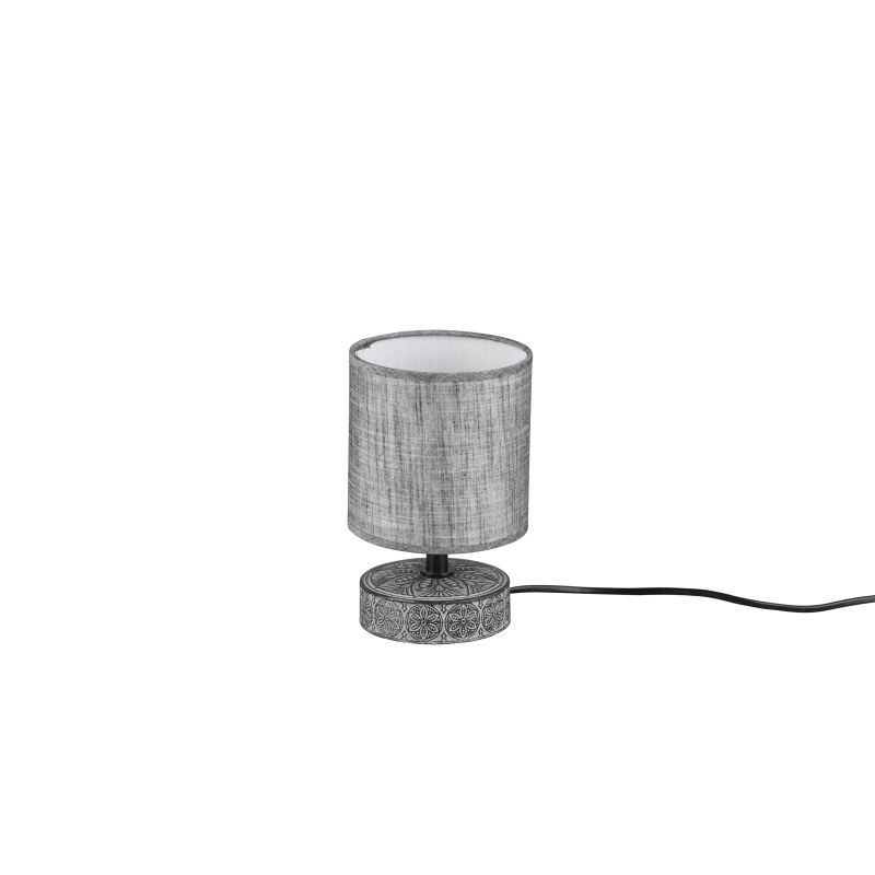 Trio-R50980111 - Marie - Vintage Grey Ceramic Table Lamp with Grey Shade