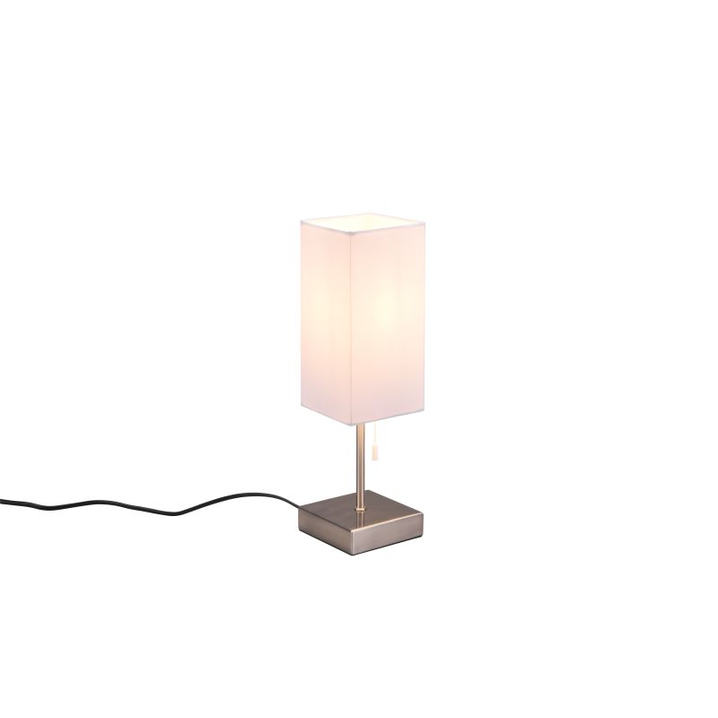 - Ole - Matt Nickel Table Lamp with White Shade USB-C Trio-R51061007 - Ole - Matt Nickel Table Lamp with White Shade USB-C