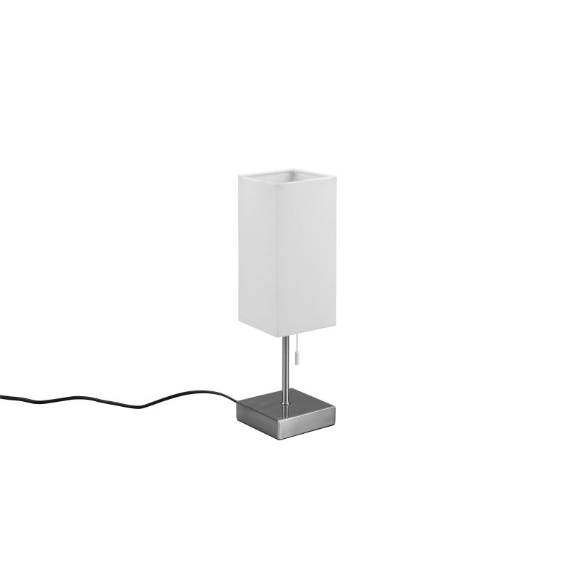 - Ole - Matt Nickel Table Lamp with White Shade USB-C Trio-R51061007 - Ole - Matt Nickel Table Lamp with White Shade USB-C
