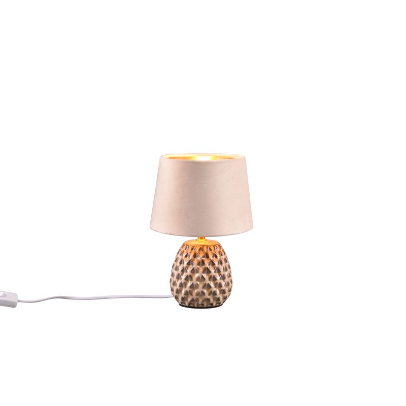 - Ariana - Fawn Ceramic Table Lamp with Fawn Velvet Shade Trio-R51531044 - Ariana - Fawn Ceramic Table Lamp with Fawn Velvet Shade