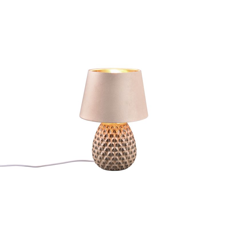 - Ariana - Fawn Ceramic Table Lamp with Fawn Velvet Shade Trio-R51531944 - Ariana - Fawn Ceramic Table Lamp with Fawn Velvet Shade