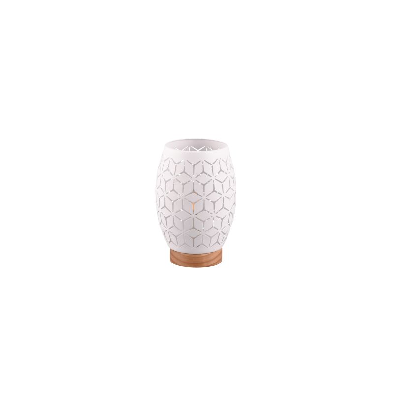 - Bidar - White Table Lamp with Wood Accent Trio-R51571031 - Bidar - White Table Lamp with Wood Accent