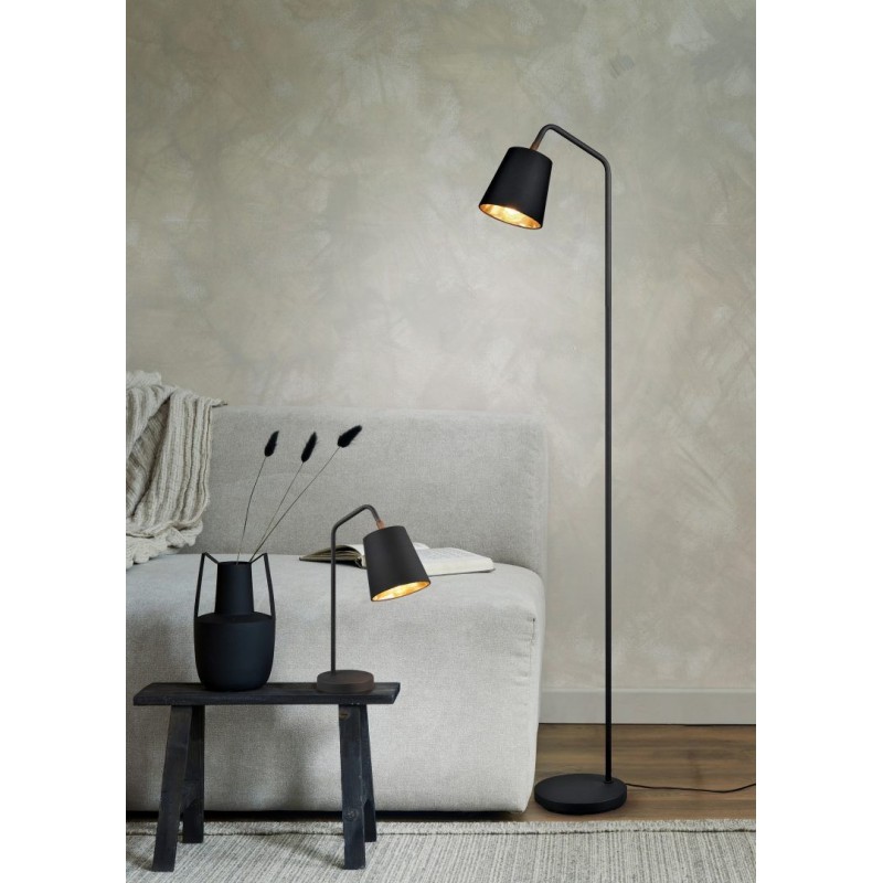 - Buddy - Black Table Lamp with Black & Gold Shade Trio-R51721032 - Buddy - Black Table Lamp with Black & Gold Shade