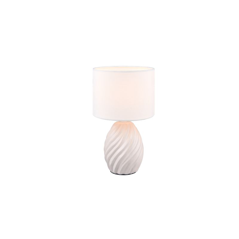 - Melva - White Ceramic Table Lamp with White Shade Trio-R51771031 - Melva - White Ceramic Table Lamp with White Shade