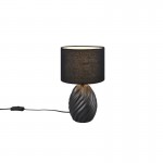Melva - Black Ceramic Table Lamp with Black Shade Melva - Black Ceramic Table Lamp with Black Shade