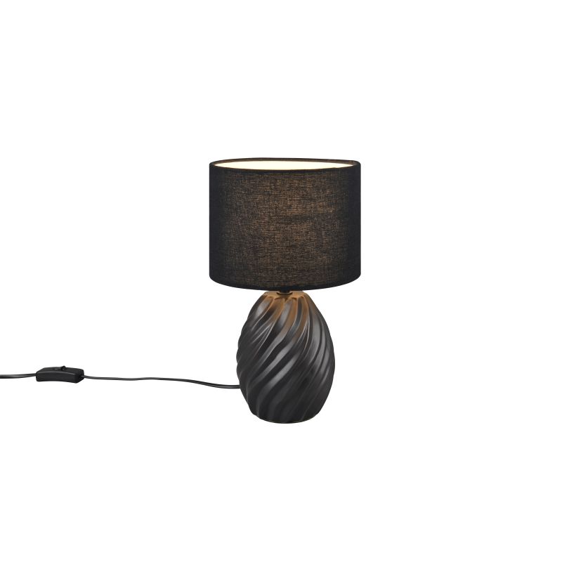 - Melva - Black Ceramic Table Lamp with Black Shade Trio-R51771032 - Melva - Black Ceramic Table Lamp with Black Shade