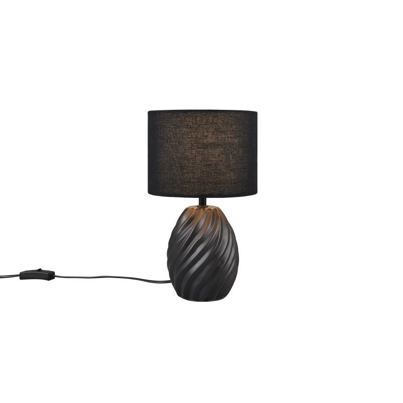 - Melva - Black Ceramic Table Lamp with Black Shade Trio-R51771032 - Melva - Black Ceramic Table Lamp with Black Shade